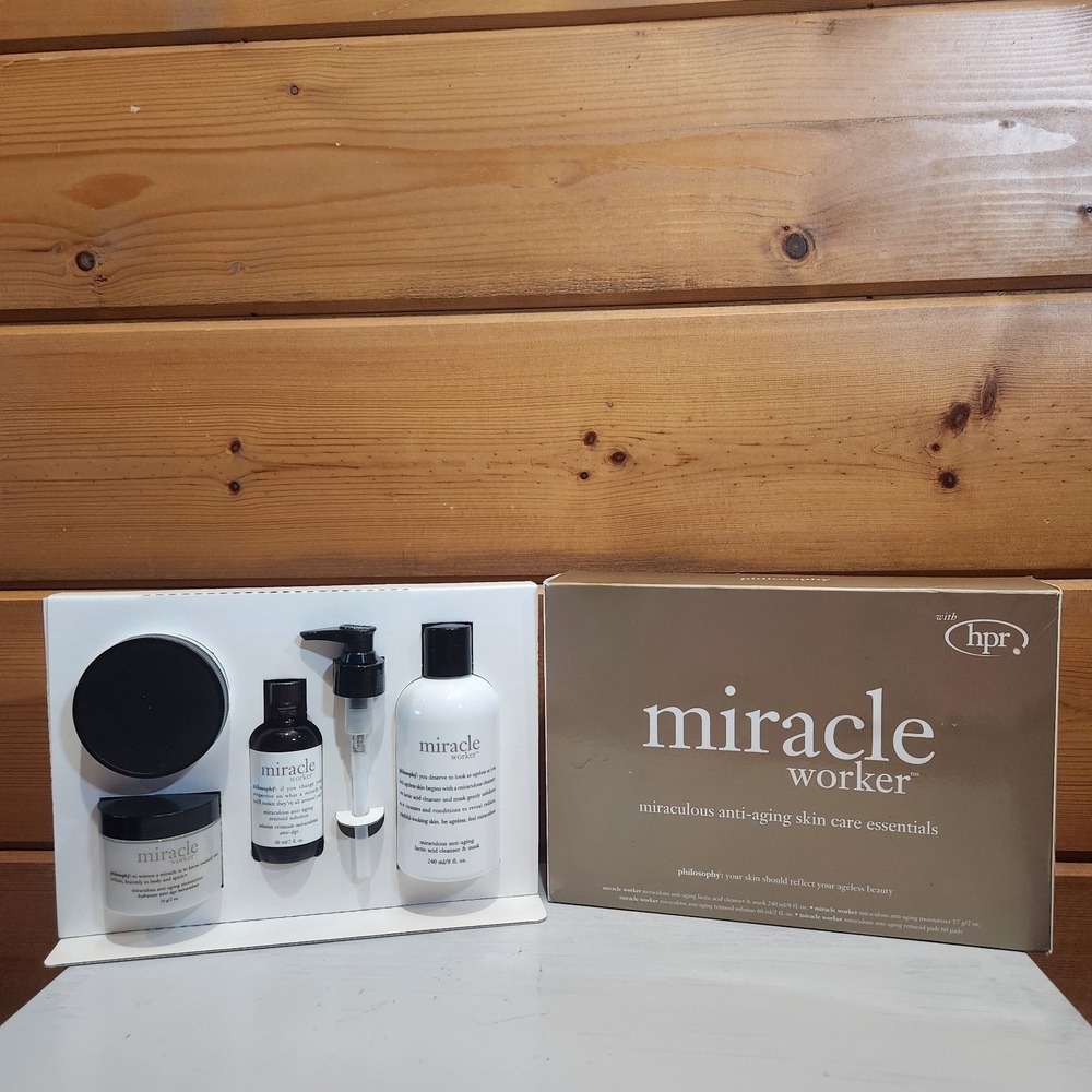 Philosophy‎ Miracle Worker Miraculous Anti-Aging Essentials 4 Piece Set New